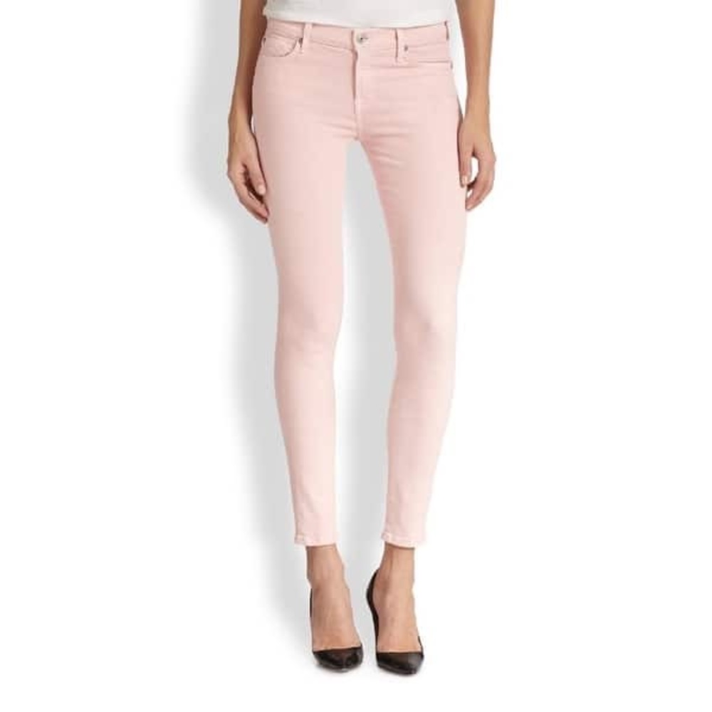 7 For All Mankind Cropped Skinny Pink
